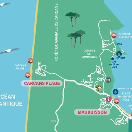 Les Grands Pins, Entre Foret, Et Ocean Carcans